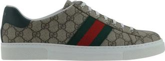 Gucci Iconische Jacquard Sneakers met Plateauzool - Heren - Sneakers - Veelkleurig - 43 1/2 EU - Katoen - Schoenen