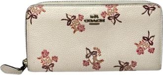 Coach Pre-owned Leren Portemonnee - Dames - Vintage Accessoires - Wit - ONE Size - Leer - Vintage