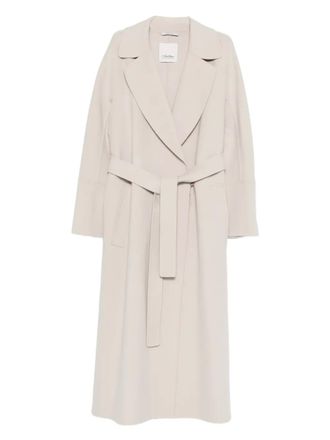 Max Mara belted coat - women - Virgin Wool - 40 - Neutrals