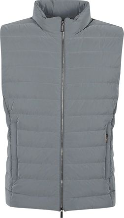 Moorer Grey Calaf-Os Quilted Polyamide Vest