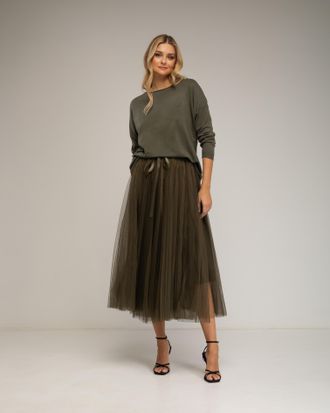 Tantra Tule rok met meerdere lagen en A-lijn snit