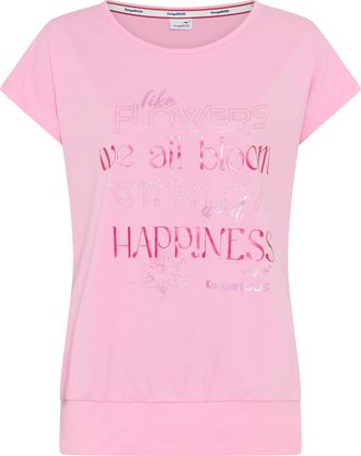 Kangaroos T-Shirt KANGAROOS, Damen, Gr. 40/42, bonbon, Jersey, Obermaterial: 60% Baumwolle, 40% Polyester, figurumspielend, Rundhals, angeschnitten abgesteppt, 