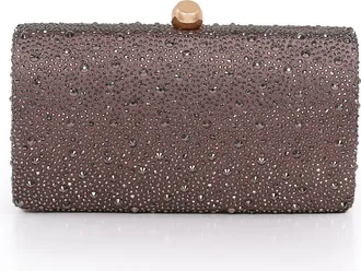 Badgley Mischka Fern Crystal Minaudi&egrave;re in Bronze at Nordstrom, Size Small