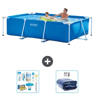 Intex Piscina Con Estructura Rectangular - 260x160x65 Cm - 5-piezas S22344