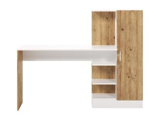 VENTE-UNIQUE.COM Escritorio con estantes y 1 armario H120 cm - Efecto