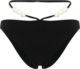 Magda Butrym beaded halterneck bikini top - women - Polyamide/Elastane - 34 - Black