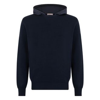 Herno Hooded Jumper - male - Herno - Hoodies - Blue - XL - Sweatshirts & Hoodies