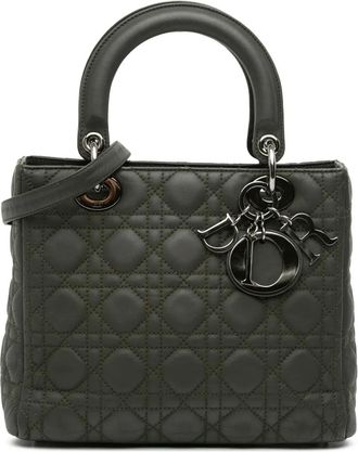 Dior 2011 medium lamsleren Cannage Lady Dior tas - Bruin