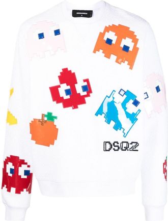 Dsquared2 cartoon-print cotton sweartshirt - men - Cotton - XXXL - White