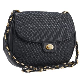 Bally Vintage Quilted Leather Leather Shoulder Bag Bag (Pre-Owned)
