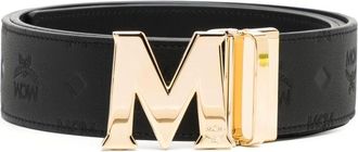 MCM Claus M reversible belt - unisex - Leather - One Size - Black