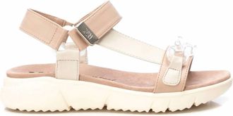 Xti Womens Flat Sandals In Khaki