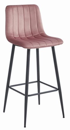 OEM Taburete Pozza - Terciopelo Rosa Oscuro / Patas Negras X 1