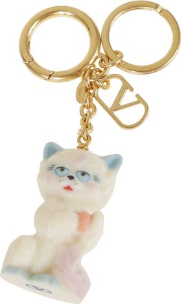 Valentino Garavani Key Ring Le Chat De La Maison Metallo/nylon