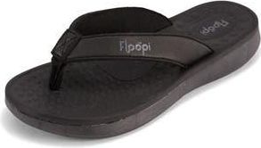 Floopi Faux Leather Thong Sandal in Black at Nordstrom Rack, Size 11