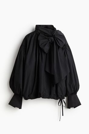H&M Bluse mit Schleife - Schwarz