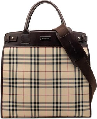 Burberry Pre-owned Burberry House Check Canvas Convertible Tote Ladies CP3L85LNZBHAHEX3
