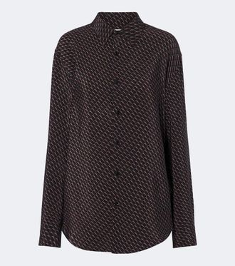 Saint Laurent Cassandre printed silk shirt