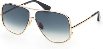 Max Mara MM0190 30P Womens Sunglasses Gold Size 60