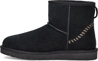 UGG Classic Mini Deco Suede Boot Black 1115565-BLK