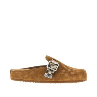 Burberry Check suede leather Urchin clogs Woman 36