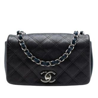 Chanel Pre-owned Vintage Classic Flap Shoulder Bag - Dames - Pre-owned - Grijs - Maat: ONE Size Leer