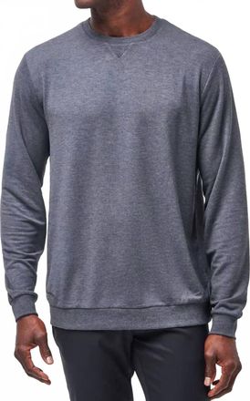 Travis Mathew Amenities Crew Sweater In Heather Dark Grey