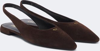 Prada Suede slingback flats