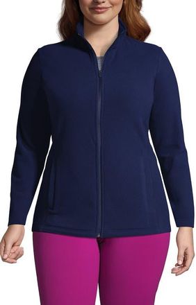 Lands End Anyweather Fleece Full Zip Jacket in Deep Sea Navy at Nordstrom, Size 3X