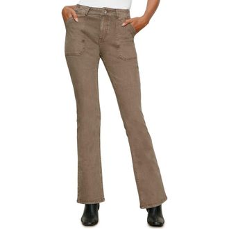 Sanctuary Hayden Utility Bootcut Jeans in Morel Brown at Nordstrom, Size 26