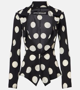 Junya Watanabe Polka-dot georgette blazer