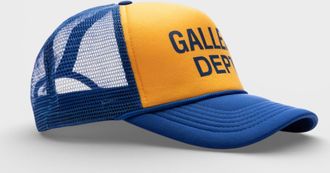 Gallery Dept. Mens. GD Logo Trucker Cap Yellow and Navy - One Size