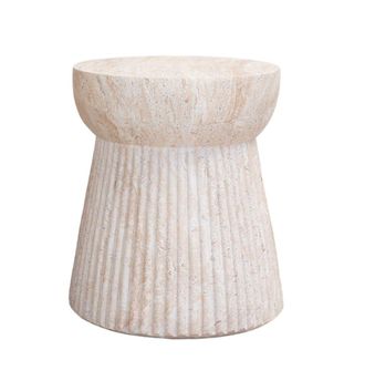 Moloo Mesa auxiliar color piedra en arcilla con fibra &oslash;37 cm