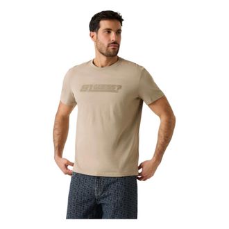 Guess T-Shirts, male, Beige, Size: XL Cosimo Tee