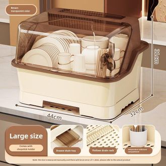 OEM Caja De Almacenamiento Para Cuencos Y Palillos Con Tapa, Estante Resistente A Altas Temperaturas (t&eacute; Transparente)