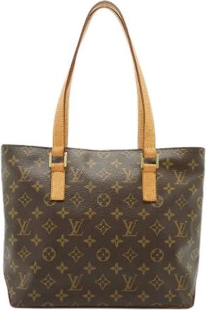 Louis Vuitton Pre-owned Tote Bags, female, Brown, Size: ONE SIZE Pre-owned Monogram Cabas Piano Tote