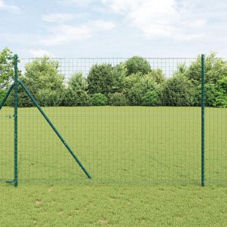 Berkfield Home Euro Fence Green 1.6x10 m Steel