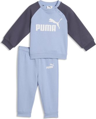 Puma Completo girocollo Minicats Essentials Raglan per bimbi ai primi passi, Abbigliamento, Blu, 12-18M