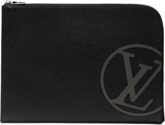 Louis Vuitton Pre-owned Pochette Jour GM - Dames - Vintage Clutch - Zwart - ONE Size - Leer - Vintage