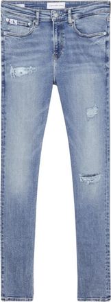 Calvin Klein Blauwe Slim Fit Elastische Denim Jeans - Heren - Skinny Jeans - Blauw - W32 - Denim - Jeans