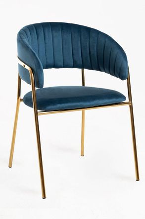 Regalos Miguel Regalos Miguel - Sillas Comedor - Silla Moniel Golden Terciopelo - Azul