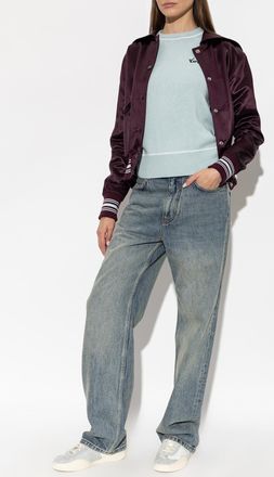 Kenzo Jacket With Embroidered Logo, Womens, Purple