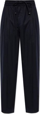 Dolce & Gabbana Wolbroek Met Plooi - Heren - Straight fit broeken - Blauw - S - Wol - Broeken