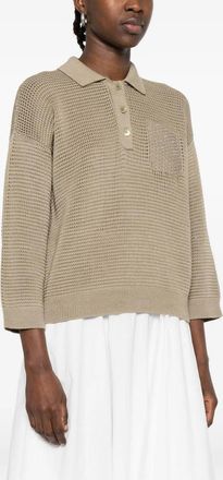 PESERICO Womens Buttoned Polo Shirt Ss26 W