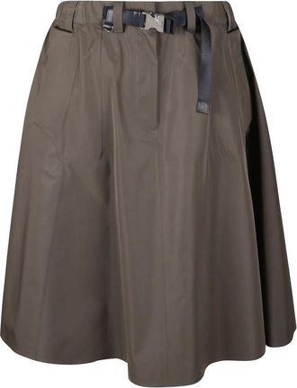 Prada Rokken, Dames, Bruin, M, Polyester, Technische Stoffen Rok
