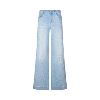 Liu Jo Wide Jeans, female, Blue, Size: W29 Authentic Flare Jeans