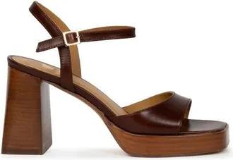 Bobbies Lenka Heeled Sandals in Chestnut at Nordstrom, Size 8.5
