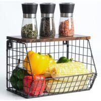 OEM Cesta Para Frutas Y Verduras, Cesta Apilable Para Frutas De Pared, Contenedor De Frutas, Estante Para Verduras De Cocina, Cesta De Metal Para Frutas C