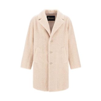 Herno New Chantilly Single-Breasted Coat - Heren - Mantels - Beige - Maat: L Zijde