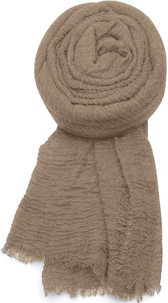 World of Shawls Ladies Distressed Crinkle Scarf Maxi Wrap Large Warm Soft (Coffee)